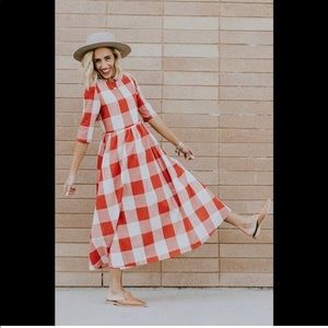 ROOLEE Maddie Buffalo Red Plaid Dress